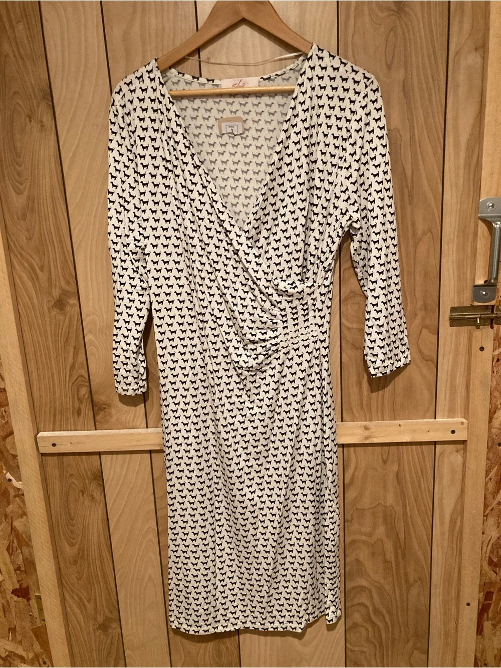 Dog print dress, M, nwt